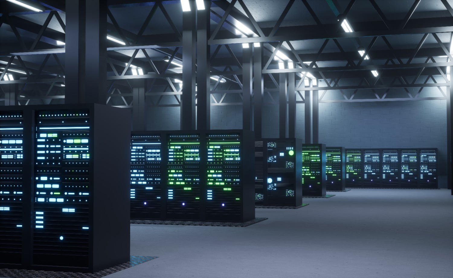 Server room aisle representing live infrastructure an AI agent operates within